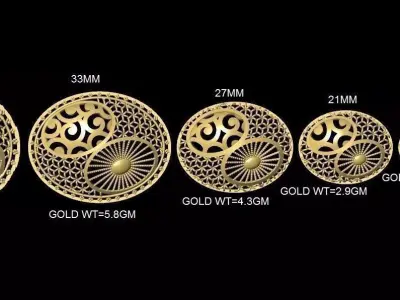 VR-PND2246 gold coins 3D print model