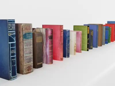 Antique Books Low-poly 3D model