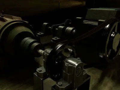 mechanical motor 3D model