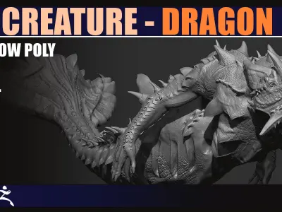 Dragon-3D Model Of Sea Dragon-3D Model of Creatures Free low-poly 3D model