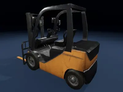 Forklift truck Low-poly 3D model purchase