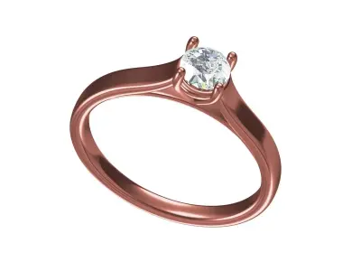 Antique Cathedral Engagement Ring For Women 3D print model