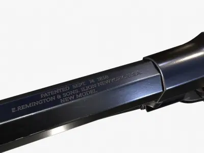 Remington Model 1858 Low-poly 3D model