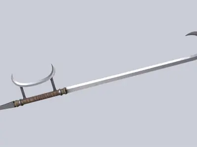 Hook sword Low-poly 3D model