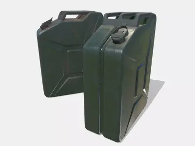 Petrol Jerry can Low-poly 3D model