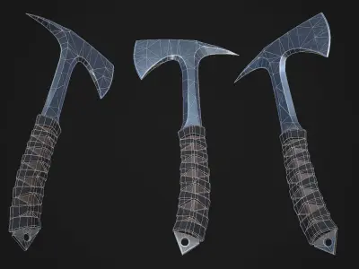 Modern Axe 07 Low-poly 3D model