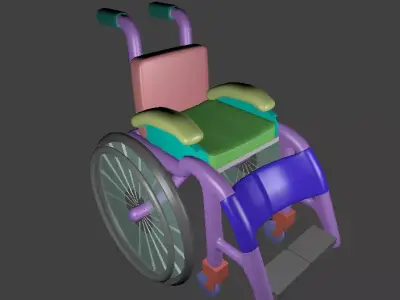 wheelchair for children free version Free 3D model