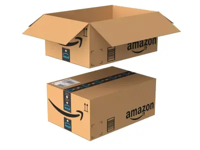 Amazon Box 2K PBR 01 Low-poly 3D model