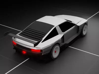 Hyundai N Vision 74 Concept Low-poly 3D model