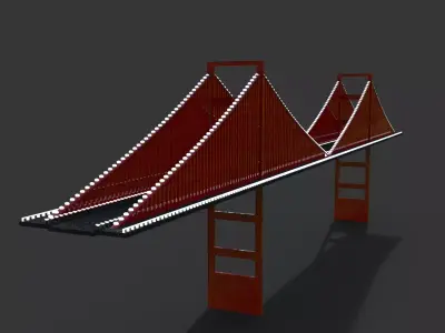Bridge golden gate 3D model