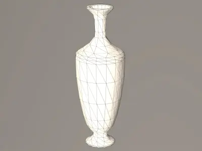 Old Clay Vase ceramic flower container Low-poly 3D model