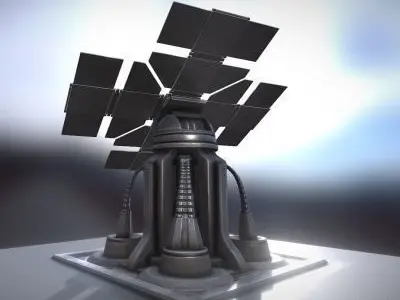 Rigged Solar Power Tower  - Free Download Free low-poly 3D model