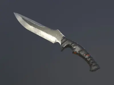 Realistic Military Knife 01 Low-poly 3D model