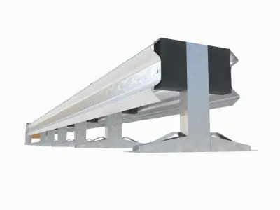 Highway bumper 3d model Low-poly 3D model