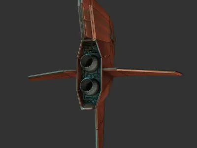 Spacecraft Cartoony Low-poly 3D model