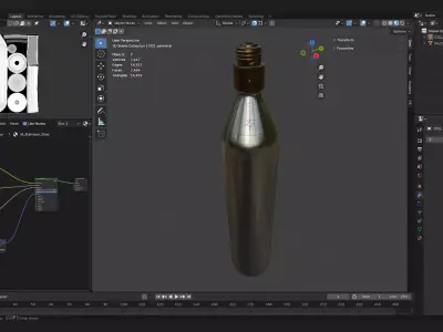 CO2 gas cartridge cylinder or bottle 3d model 3D model