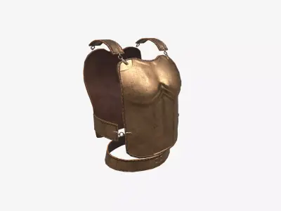 Ancient Armor Breastplate 3D Model Game Ready Armor PBR Low Poly Low-poly 3D model