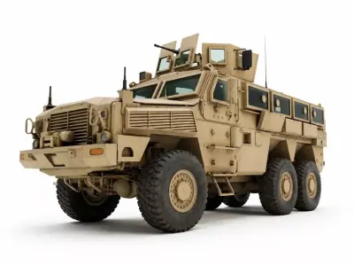 6x6 MRAP Tactical Armored Vehicle 3D model
