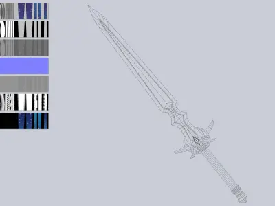 Astral blade Low-poly 3D model