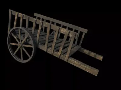 Gothic tumbril B 3D model