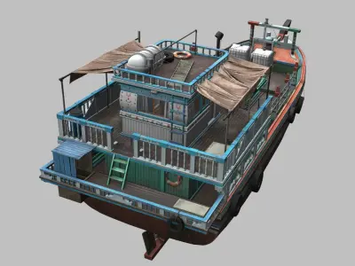 Jalibut Dhow 3D model