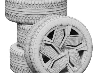 Skoda wheels 3D model by zifir3d