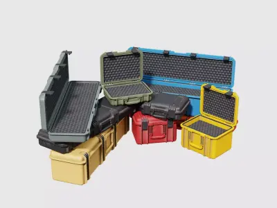 Low Poly PBR Military Case Collection 3D Model Pack