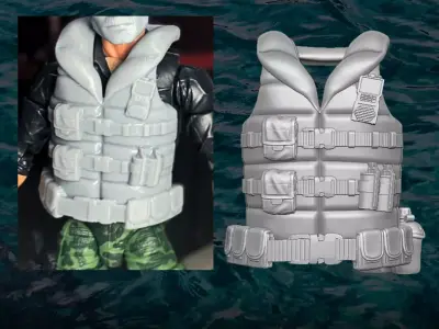 Life Vest 3D printable File For Action Figures 3D print model