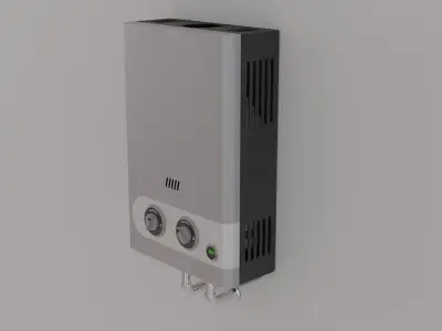 Gas water heater 3D model