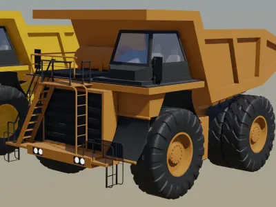 Open Pit Tipper Truck 3D model