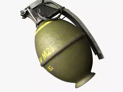 Grenade M26 Low poly Low-poly 3D model