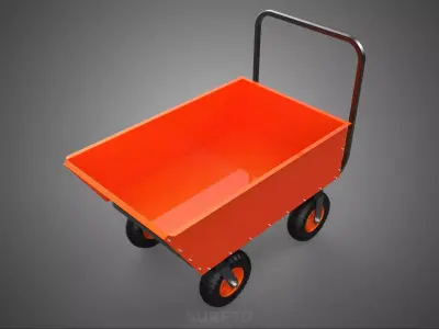 TIPPING GARBAGE RUBBISH TRASH WASTE CART BIN WAGON TROLLEY DUMP 3D model