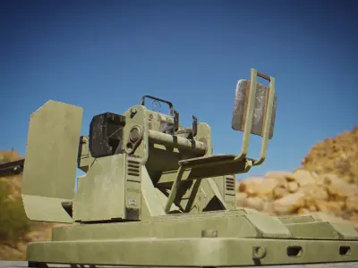 Heavy infiltrated - Anti Tank Machine Gun Low-poly 3D model