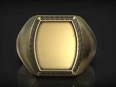 Antique Greek Ornament Meander Mockup Signet 3D print model