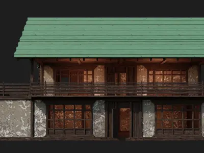 Old Medieval Building 4K Textures GameReady 135 Low-poly 3D model