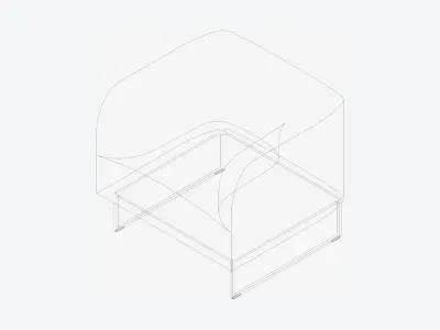 Furniture - Chair - Contemporary - Line - Type 1 Low-poly 3D model