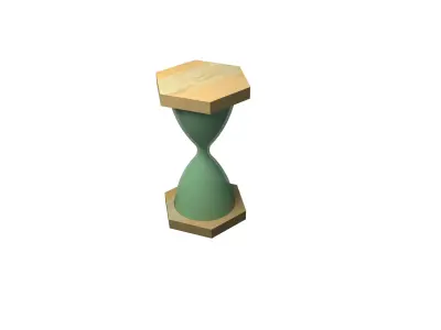 modern hourglass 3D model Low-poly 3D model