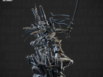 Wired Mech Static 100mm Set 3D print model