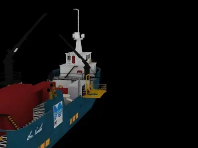 Merchant Ship Free 3D model