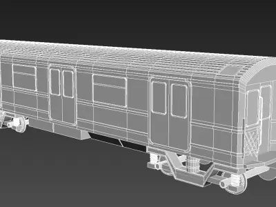 Subway passenger wagon 3D model