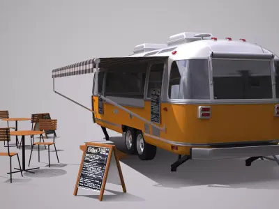 Airstream Food Trailer 3D model