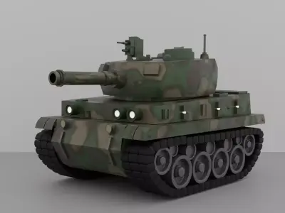 3D Stylized game tank  3D model