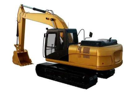 CAT 320GX Low-poly 3D model