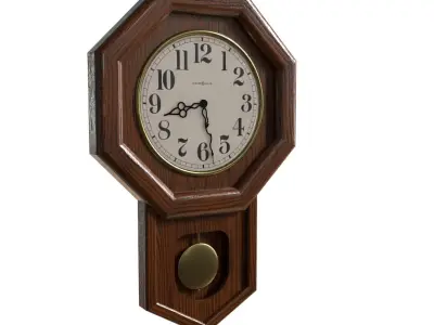 Wooden Clock Vintage  3D model