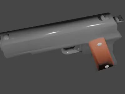 Simple Pistol 3D model