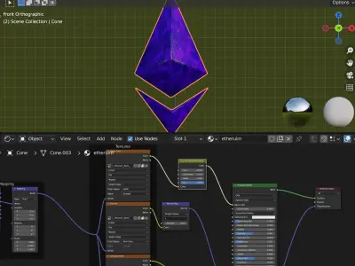 ethereum model logo Free 3D model