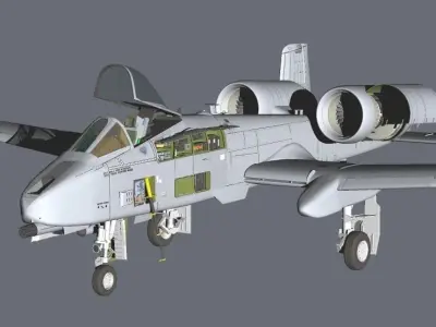 USAF Fairchild Republic A-10C Thunderbolt II Warthog 3D model