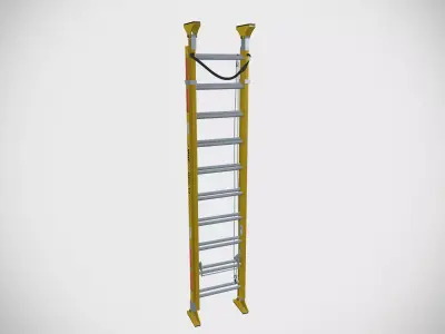 Industrial Safety Ladder 3D model