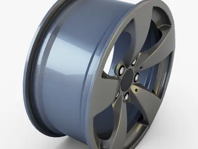 Style 138 wheel ferric gray Mid Poly Low-poly 3D model