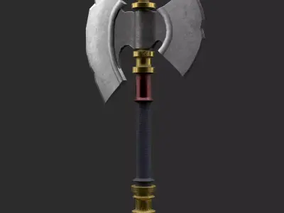Diablo Inspired Large Axe Low-poly 3D model